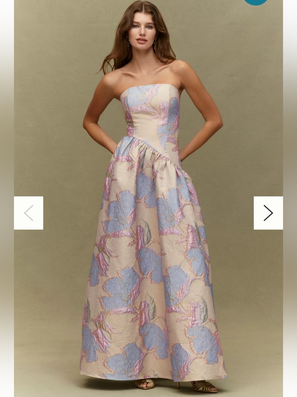 Elliatt | Marlene Asymmetric Strapless Blue Maxi Dress 🩵